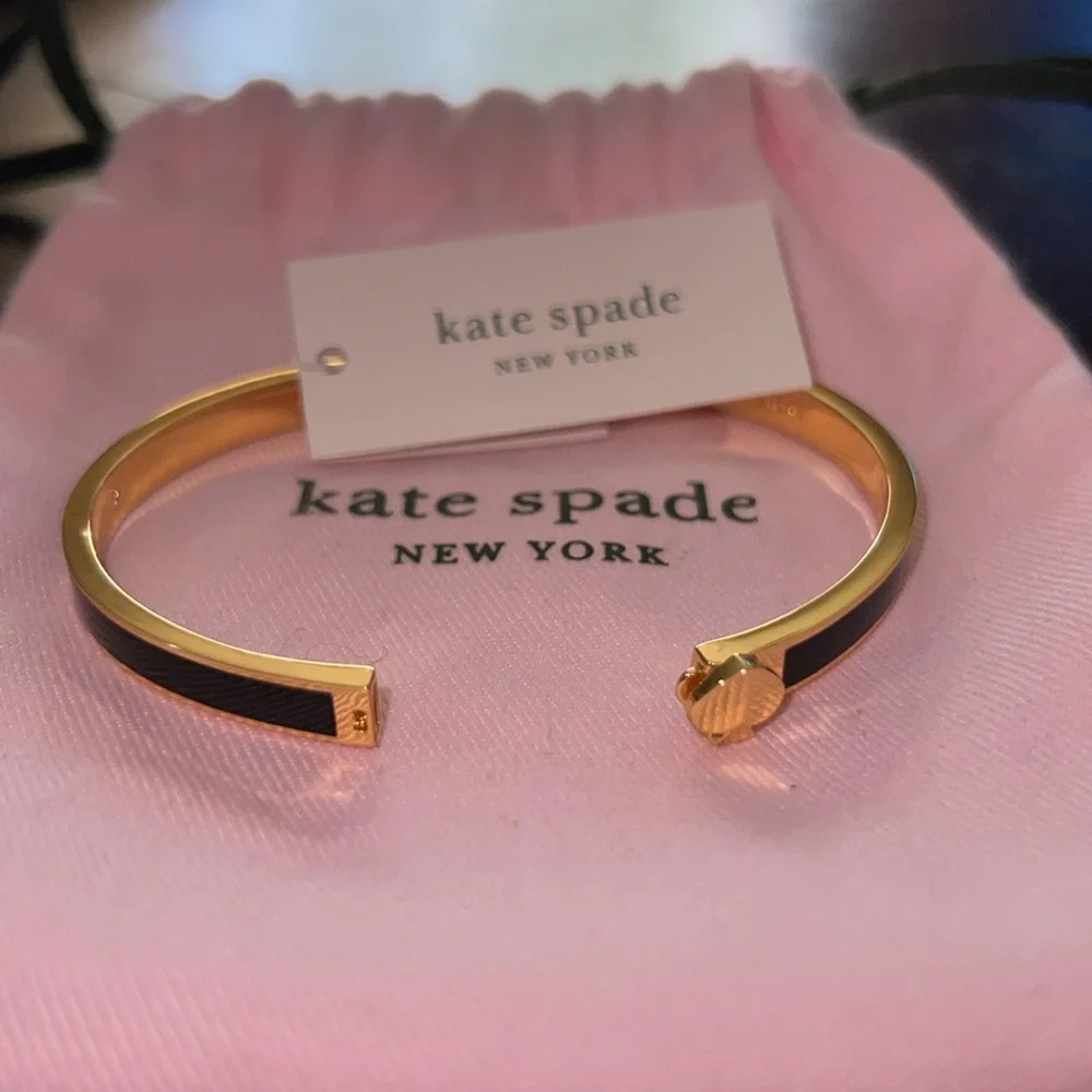 NWT Kate Spade Black and Gold Bracelet - Picture 4 of 4